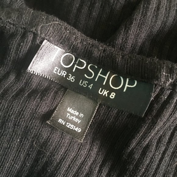 Topshop Button Ribbed Mini Dress - Picture 6 of 6